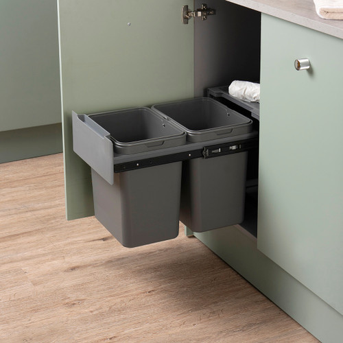 An image of Caple Base Mounted 36L Duo Slide Out Bin