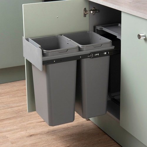 An image of Caple Base Mounted 52L Duo Slide Out Bin