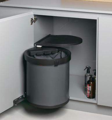 An image of Peka Anthracite Mullboy Big Pull Out Built-In Bin
