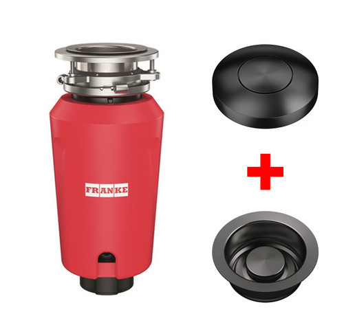 An image of Franke 50 Waste Disposal Unit with Round Air Switch and Flange - Anthracite