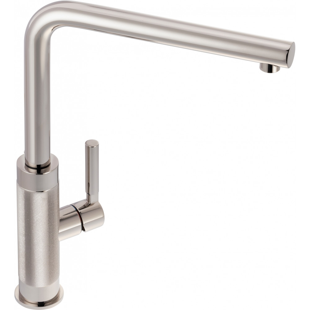 An image of Franke Tessuto L Swivel Side Lever Kitchen Tap - Polished Nickel