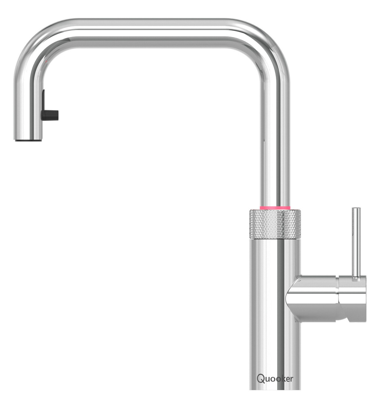 An image of Quooker Flex Square Pull Out Boiling Water Chrome Tap with Tank