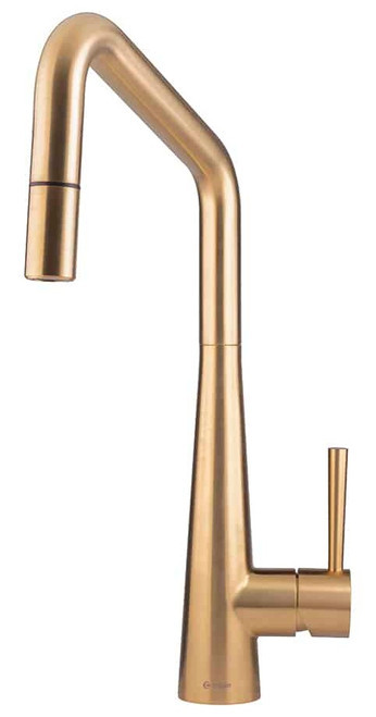 An image of Caple Ridley Quad Pull-Out Kitchen Tap - Gold