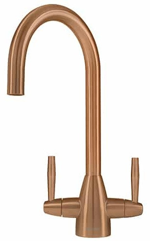 An image of Caple Avel Dual Lever Kitchen Tap - Copper