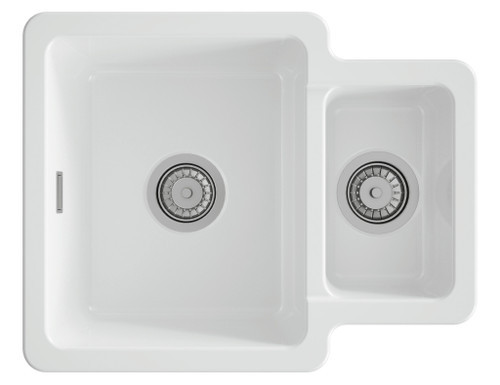 An image of Austen & Co. Atri 1.5 Bowl Reversible Inset & Undermount Ceramic Kitchen Sink