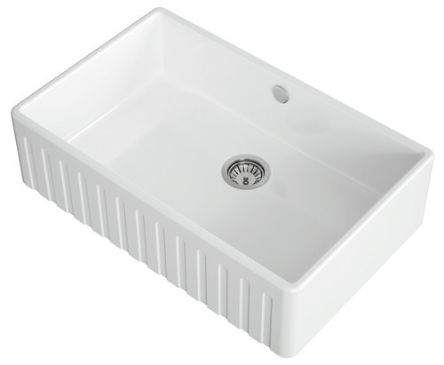An image of Austen & Co. Aurelia Large Fluted Belfast Ceramic Kitchen Sink