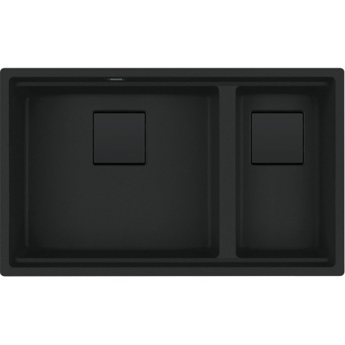 An image of Franke Kubus KNG PRO 120 Fragranite Undermount 1.5 Bowl Kitchen Sink - Matt Blac...