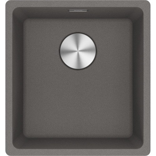 An image of Franke Maris MRG 610-37 Fragranite Inset Single Bowl Kitchen Sink - Stone Grey