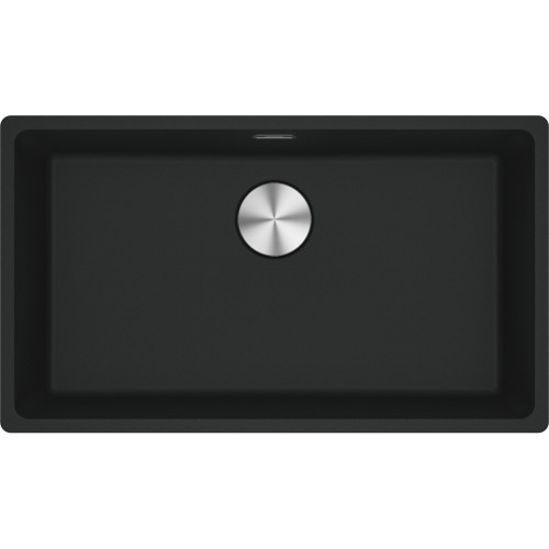 An image of Franke Maris MRG 610-72 Fragranite Inset Single Bowl Kitchen Sink - Matt Black