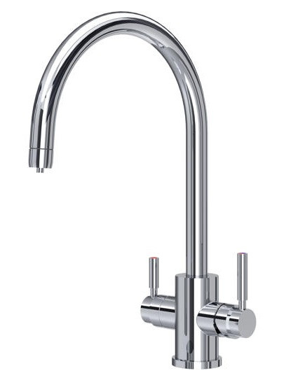 An image of Perrin and Rowe Phoenix 3 in 1 Instant Hot Water Tap with C Spout, Digital Tank ...