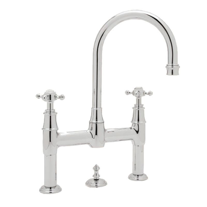 An image of Perrin & Rowe 3709 Three Hole Mixer Tap, Crosshead Handles
