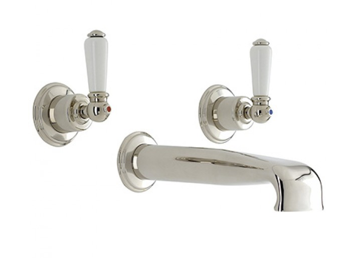 An image of Perrin & Rowe 3560 Three Hole Basin Set Tap, Lever Handles
