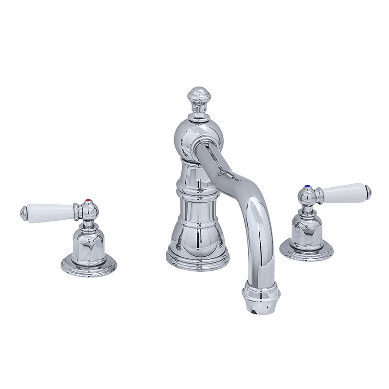 An image of Perrin & Rowe 3755 Three Hole Mixer Set Tap, Lever Handles