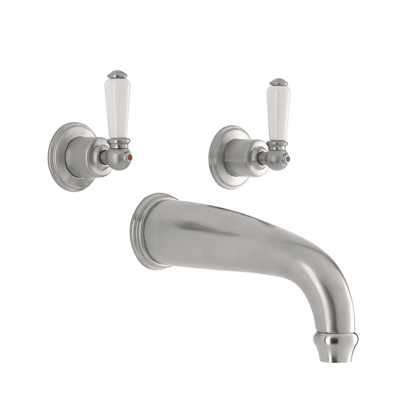 An image of Perrin & Rowe 3800 Three Hole Mixer Set Tap, Lever Handles