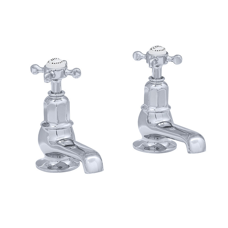 An image of Perrin & Rowe 3456 Pair Bath Tap, Crosshead Handles