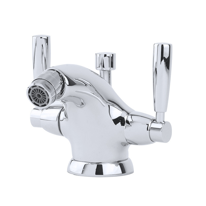 An image of Perrin & Rowe 3885 Monobloc Bidet Mixer Tap, Lever Handles