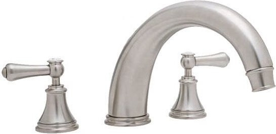 An image of Perrin & Rowe 3658 10" Three Hole Bath Mixer Tap, Lever Handles