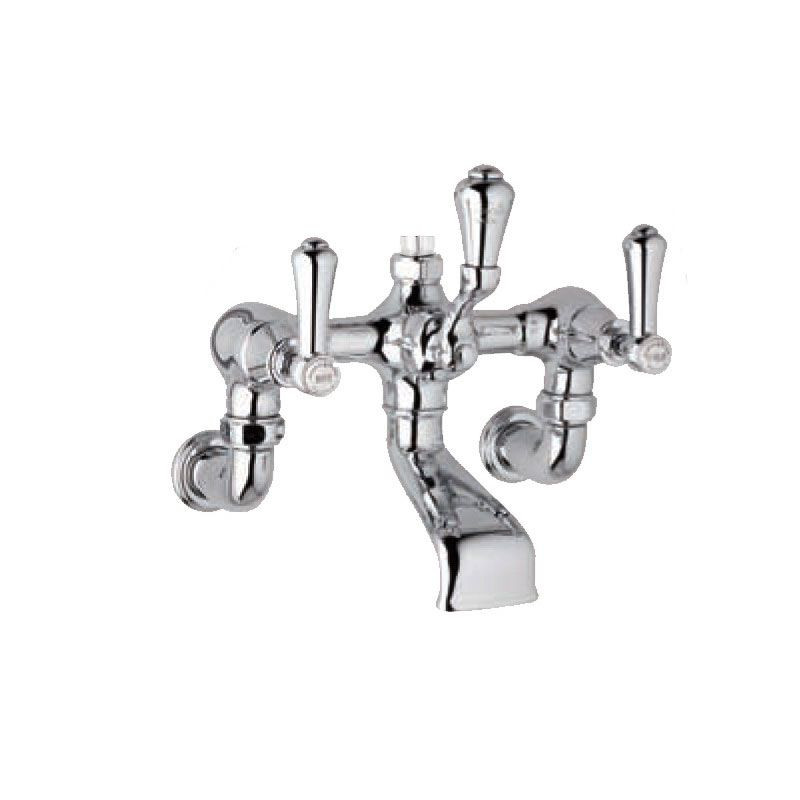 An image of Perrin & Rowe 3006 Wall Mounted Shower Mixer Tap, Lever Handles