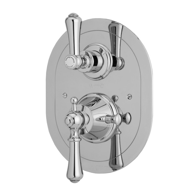 An image of Perrin & Rowe 5756 Concealed Thermostatic Shower Valve, Lever Handles