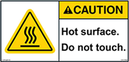 ANSI Safety Label - Warning - Backhoe and Excavator - Avoid Injury/Death -  Vertical