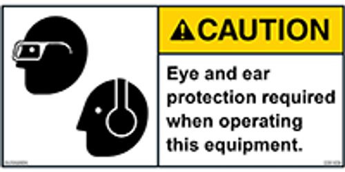 eye and ear protection sign