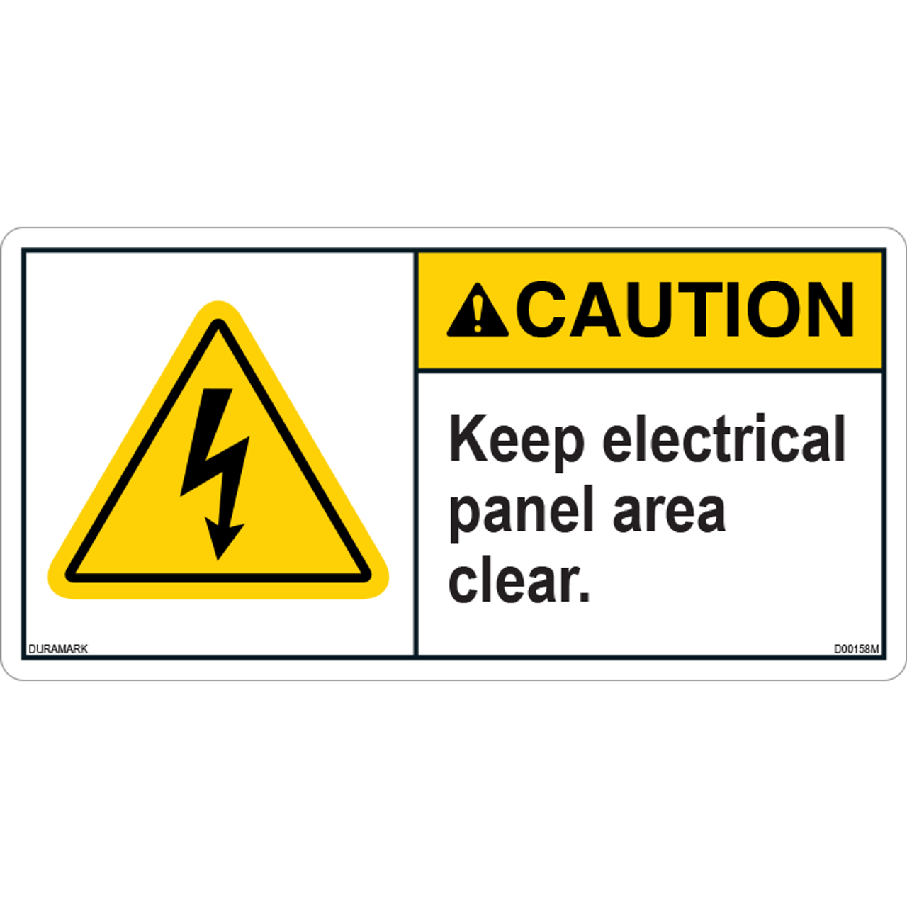 ANSI Safety Label - Caution - Electrical Safety - Keep Panel Clear