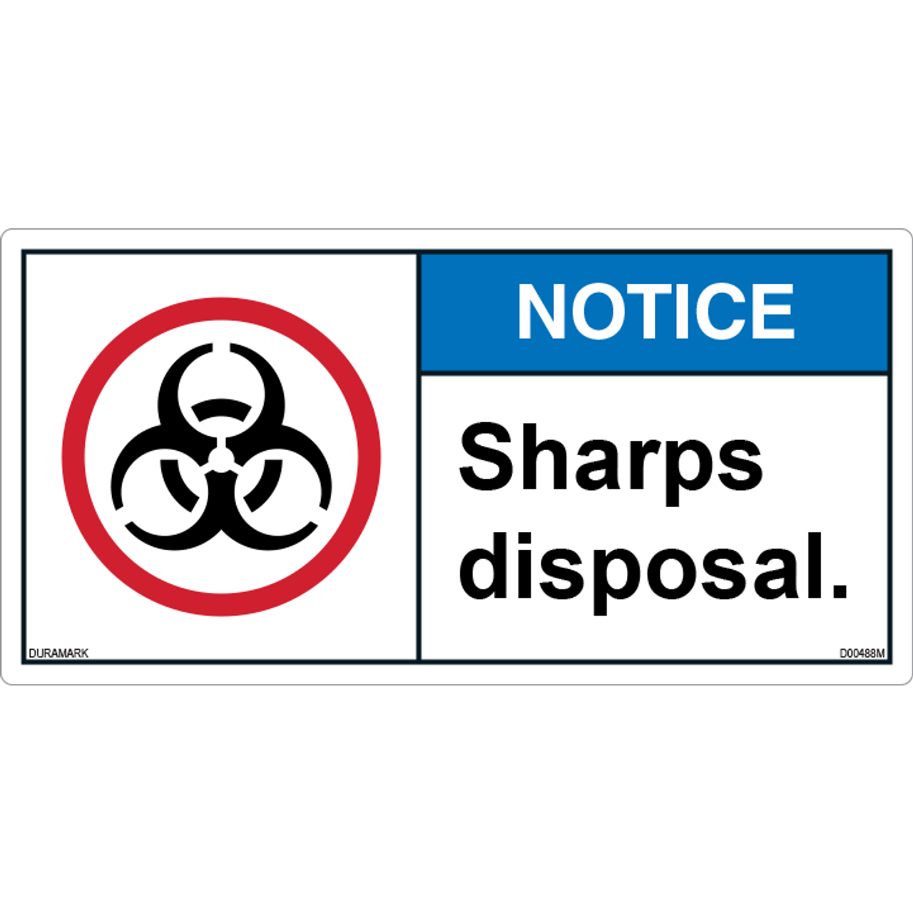 ANSI Safety Label - Notice - Sharps Disposal ansi-safety-label-notice-sharps-disposal