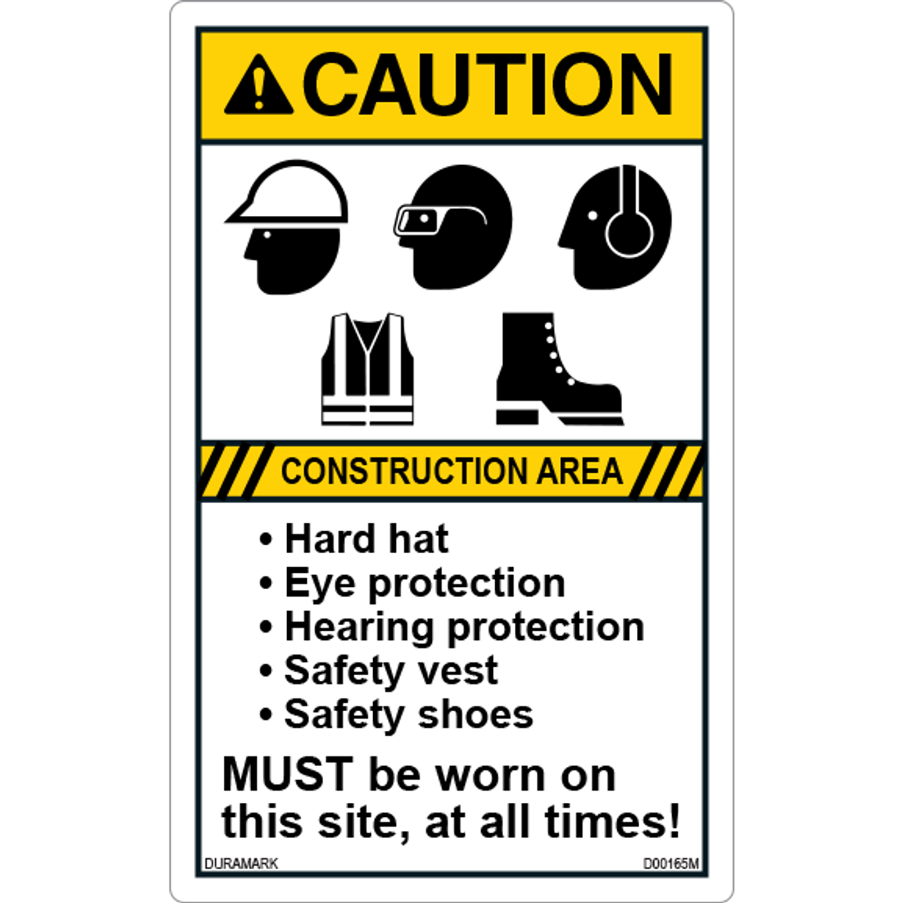 eye and ear protection sign
