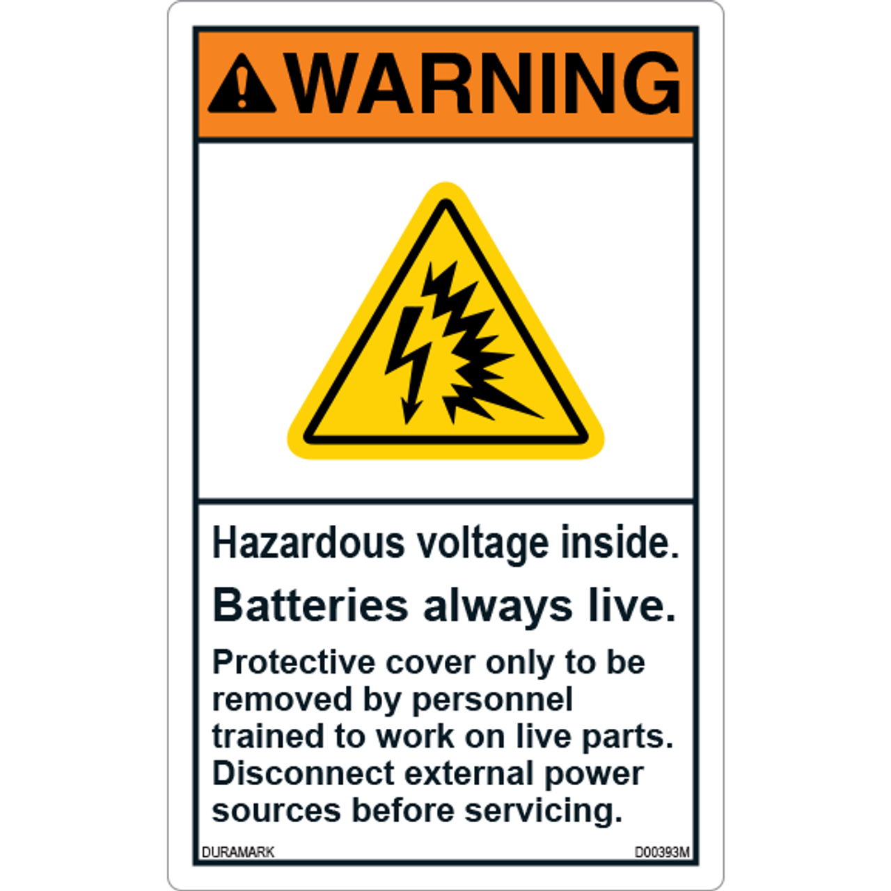 V Safety Warnschild „Risk Of Death“ – 100x100 Mm, Gebürstetes Alu-Verbund, 3 Mm Stark