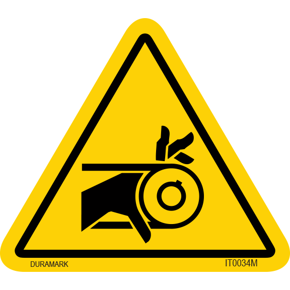 ISO safety label Triangle Entanglement Conveyor