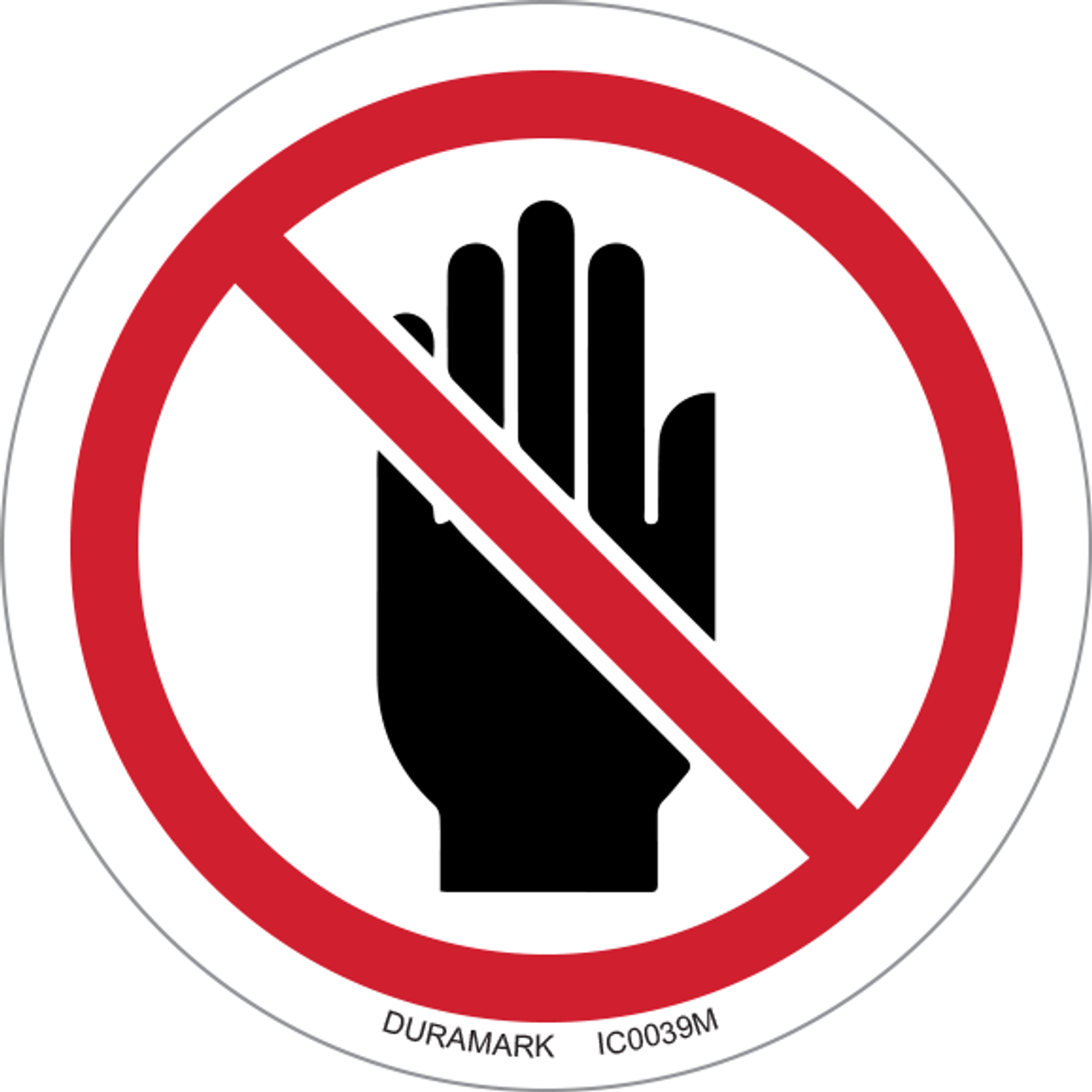 Do not touch pinch point symbol and text safety Sign. - Industrial