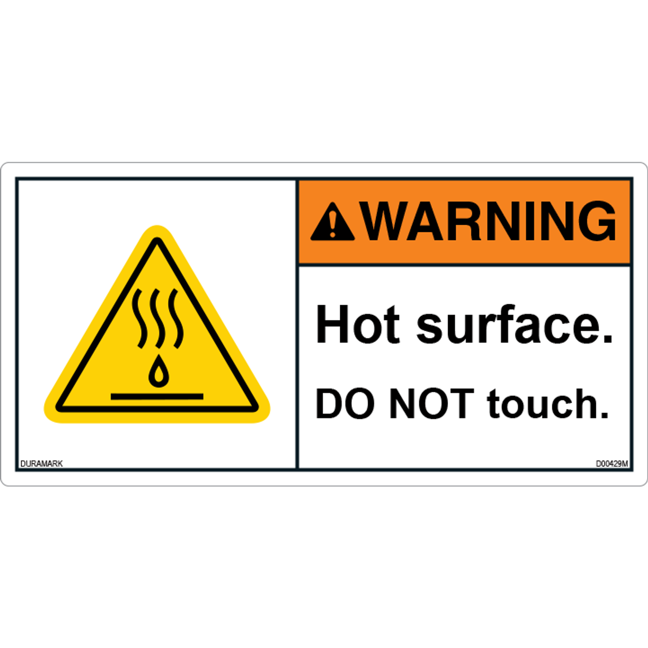 warning do not touch sign