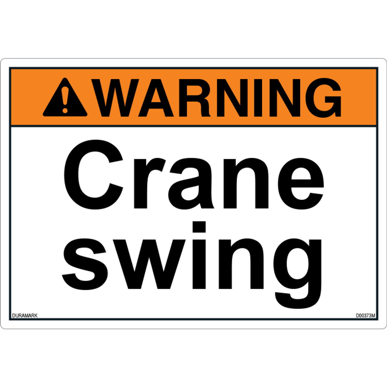 ANSI Safety Label - Warning - Crane Swing