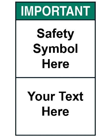 Custom Vertical Important Label with Symbol - DuraMark Technologies