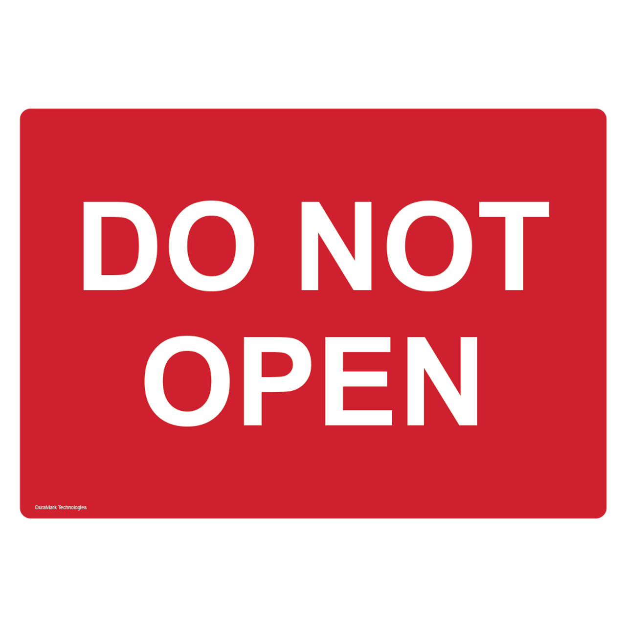 Do Not Open Label