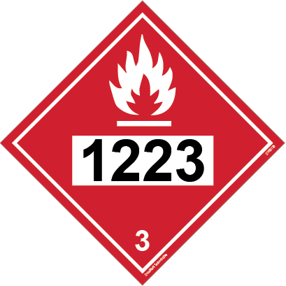 DOT Flammable 3 1223 Hazardous Loads Label