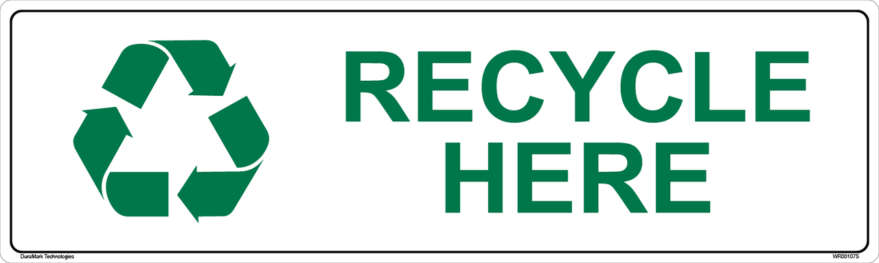 Recycle Here (With Recycling Symbol) Label recycle-here-with-recycling-symbol-label