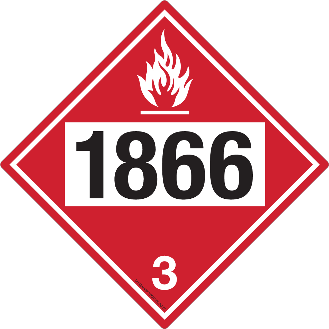 DOT Flammable 3 1866
