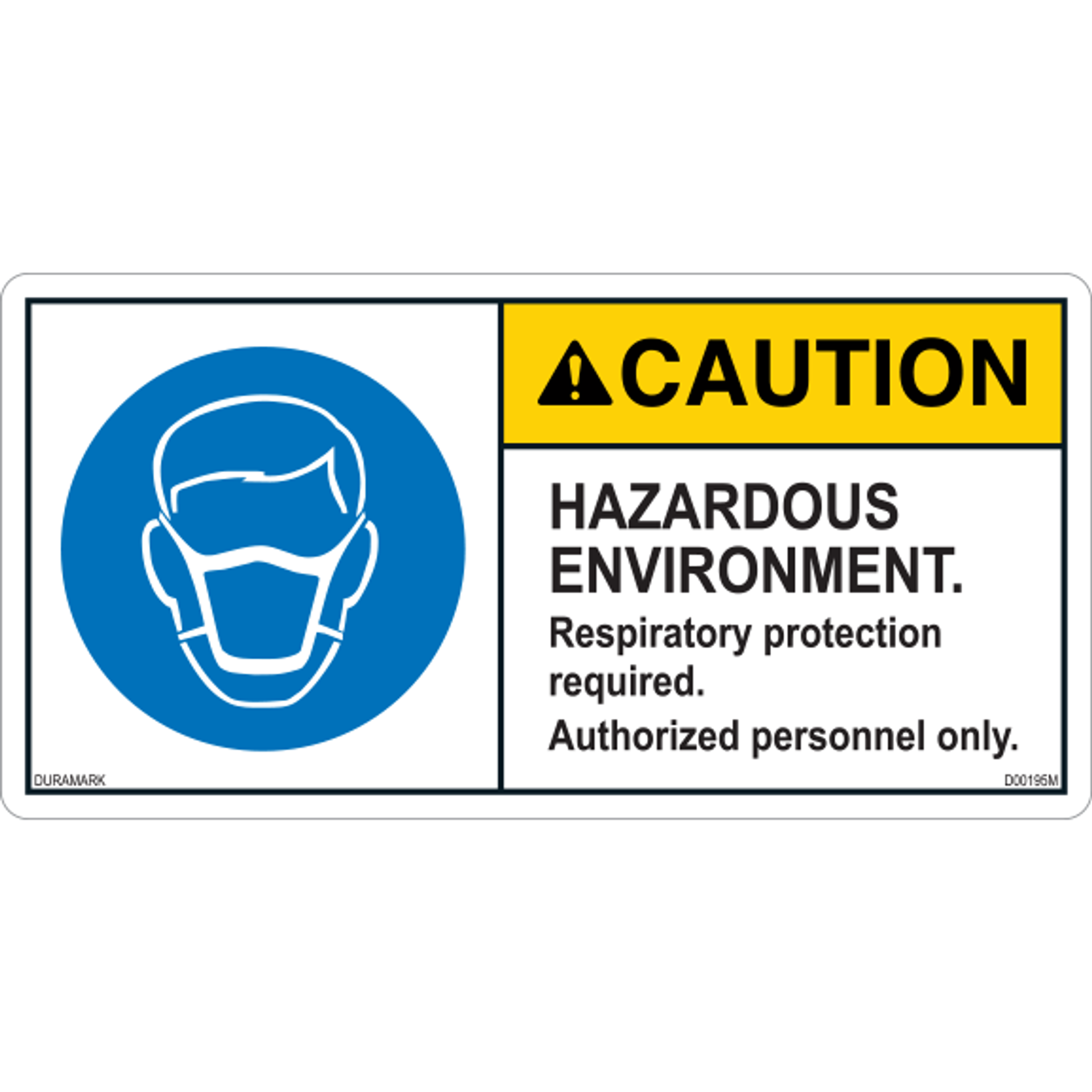 ANSI Safety Label Caution Respiratory Protection Hazardous