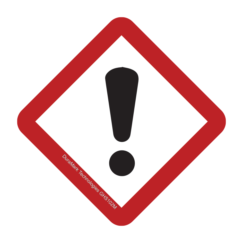 GHS Exclamation Mark Symbol Label