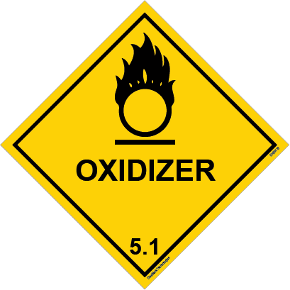 DOT Oxidizer 5.1 Hazardous Loads Label