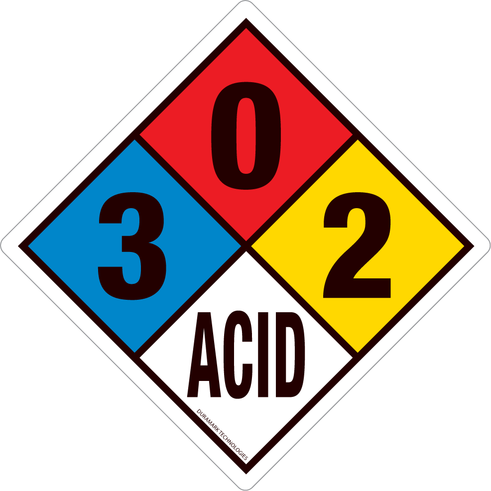 NFPA Diamond 1 2 0 Hazard Label