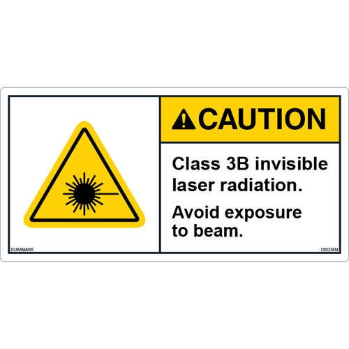 ANSI Safety Label - Caution - Invisible Laser - Class 3B