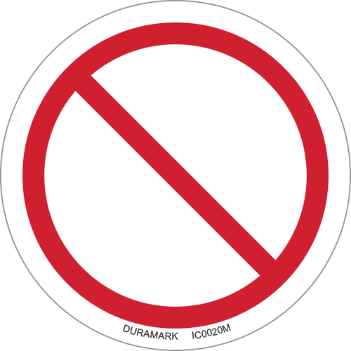 ISO safety label - Circle - Prohibited - General Prohibition