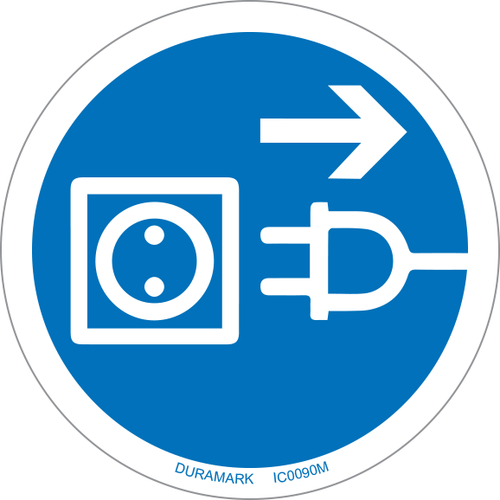 ISO safety label - Circle - Mandatory - Center Of Gravity