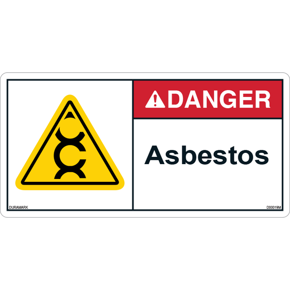 ANSI Safety Label - Danger - Asbestos