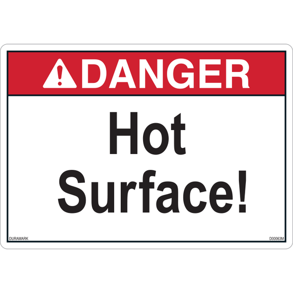 ANSI Safety Label - Danger - Hot Surface