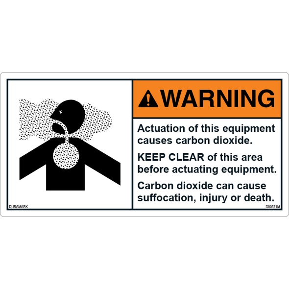 ANSI Safety Label - Warning - Actuation