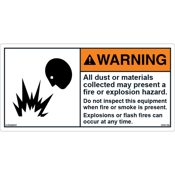 ANSI Safety Label - Warning - Do Not Inspect