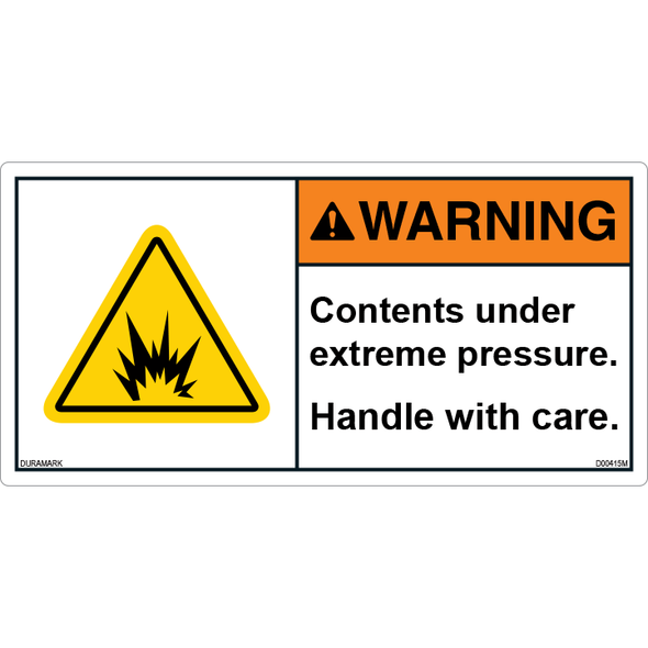 ANSI Safety Label - Warning - Handle With Care